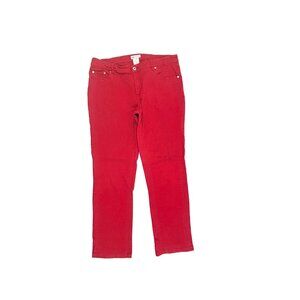 Monroe And Marin Straight Leg Women's size 12 Red Denim Jeans